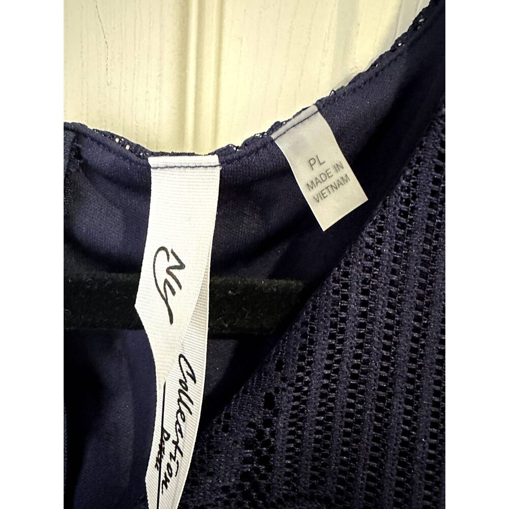 NY Colletion Navy Blue Dress Size PL Petite Large NWT - Picture 3 of 3